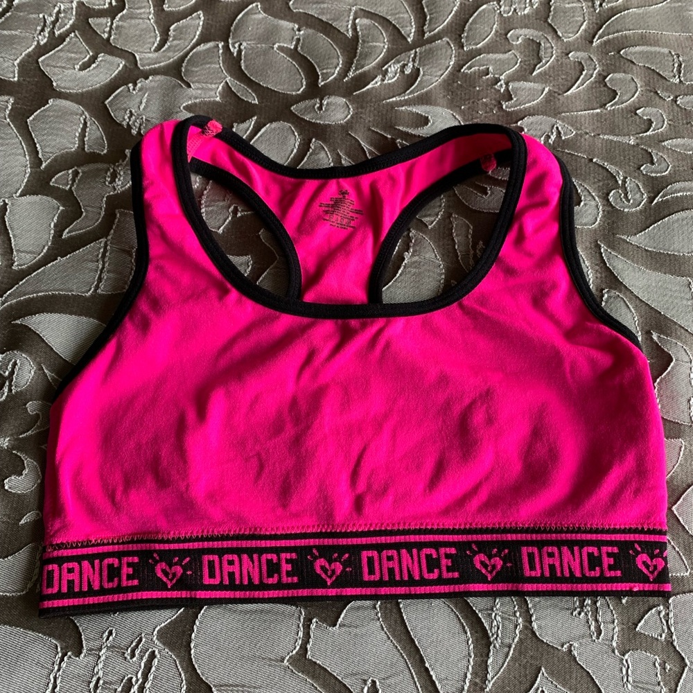 Justice Youth Girls Sports Bra “Dance” 🌺 Size 30 (8-10 yrs old)